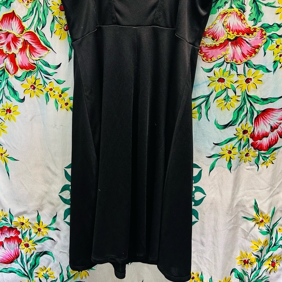 Zara Black Lace Bustier Mini Dress - Stretchy LBD Coquette Goth - Picture 3 of 6